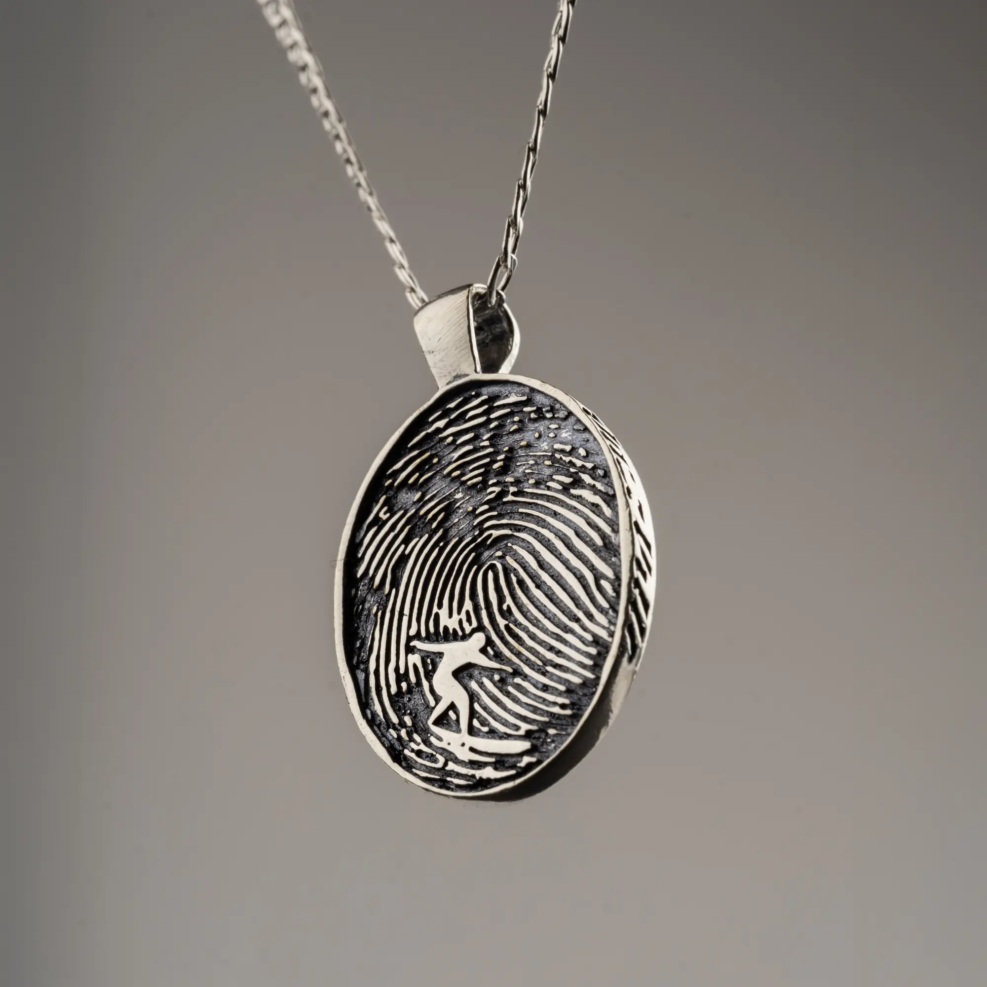 Jazzville Surfer Necklace in silver-plated finish